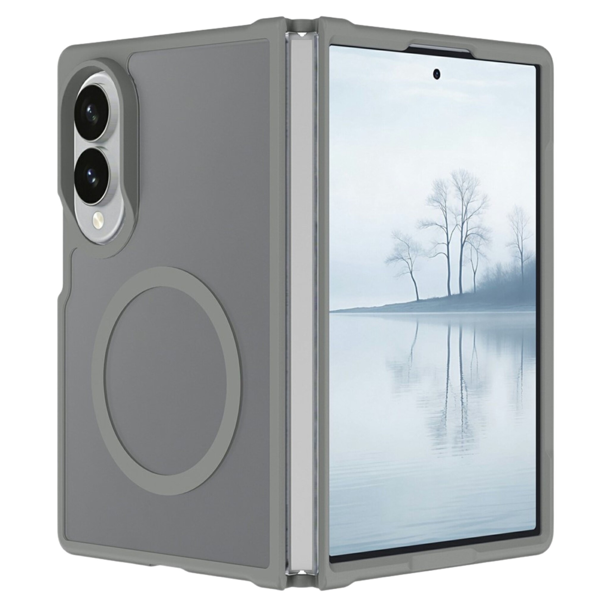 Samsung Galaxy Z Fold 8 hoesje slanke backcover met volledige MagSafe ondersteuning - Grijs