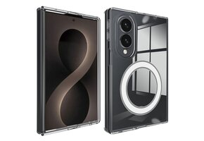 Casety Samsung Galaxy Z Fold 8 - Backcover hoes met MagSafe ondersteuning - Transparant