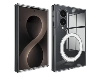 Casety Samsung Galaxy Z Fold 8 - Backcover hoes met MagSafe ondersteuning - Transparant