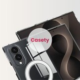 Samsung Galaxy Z Fold 8 Backcover hoes met MagSafe ondersteuning - Transparant