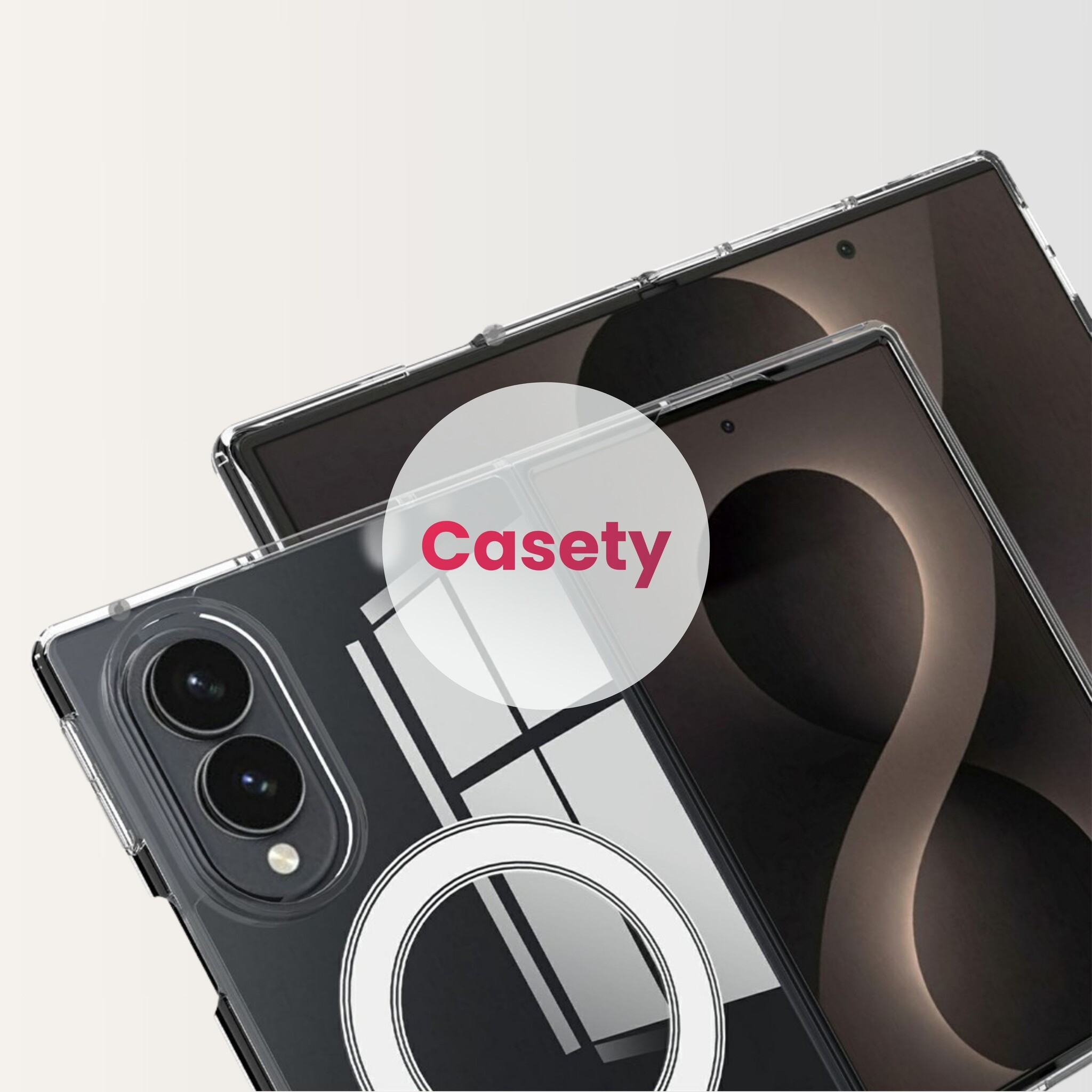 Samsung Galaxy Z Fold 8 Backcover hoes met MagSafe ondersteuning - Transparant
