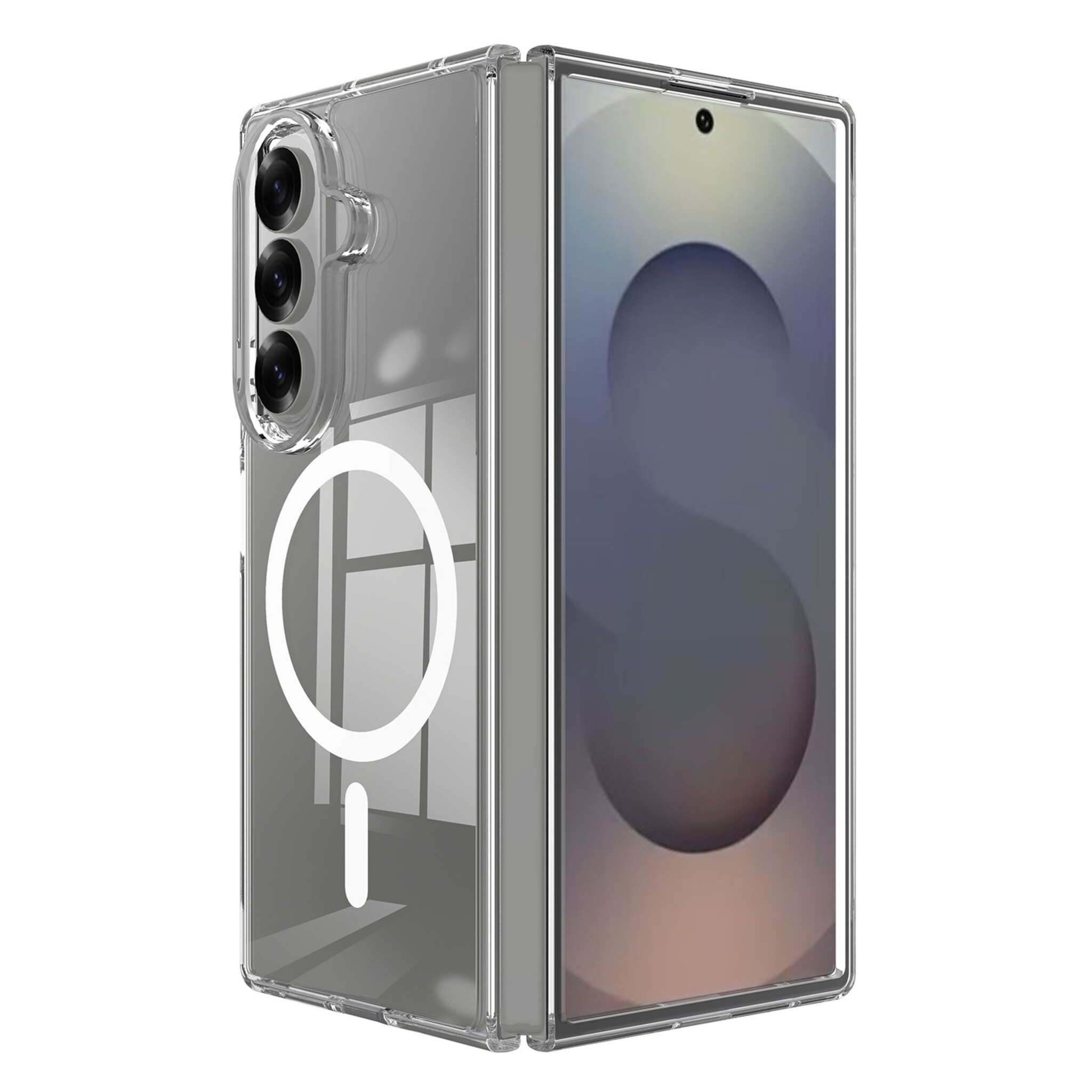 Samsung Galaxy Z Fold 8 Ultra Backcover hoes met MagSafe ondersteuning - Transparant