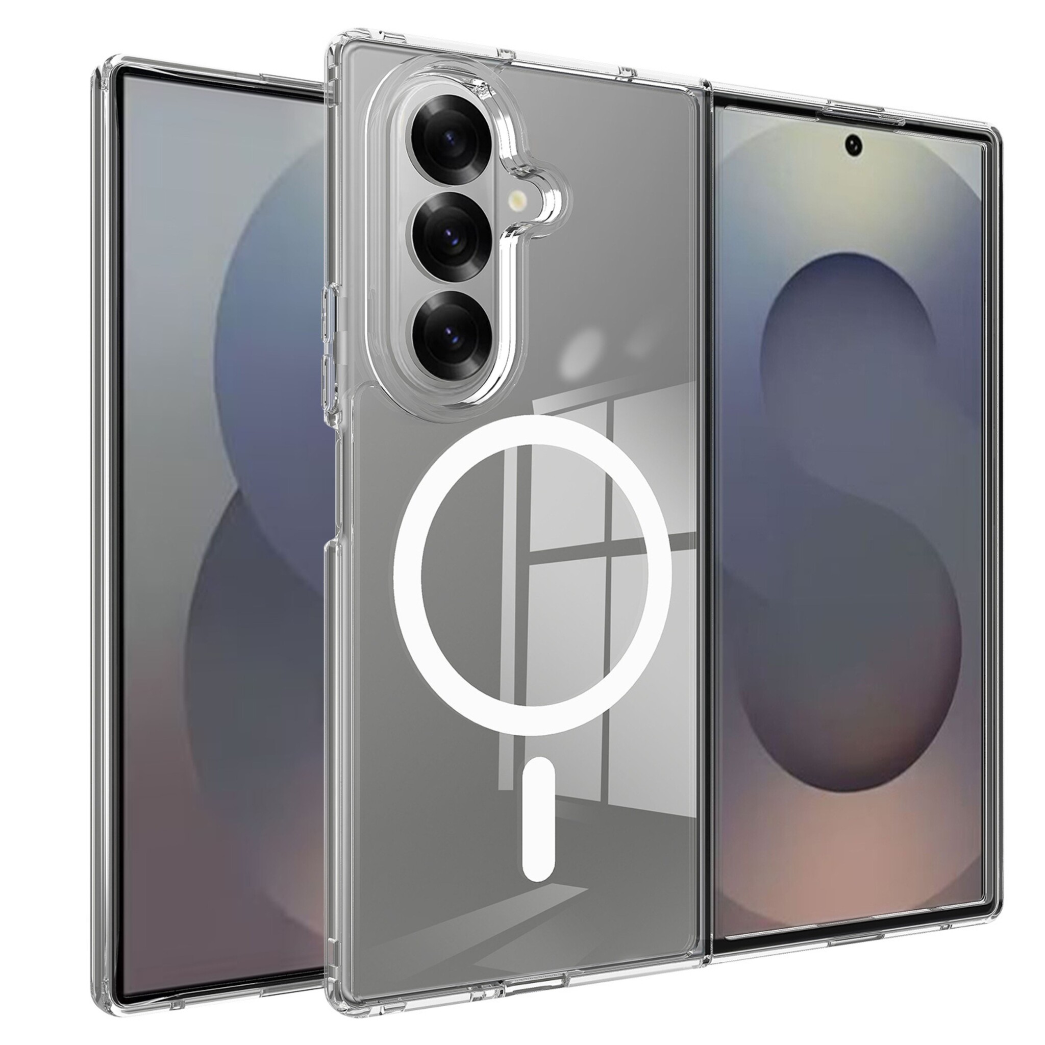 Samsung Galaxy Z Fold 8 Ultra Backcover hoes met MagSafe ondersteuning - Transparant