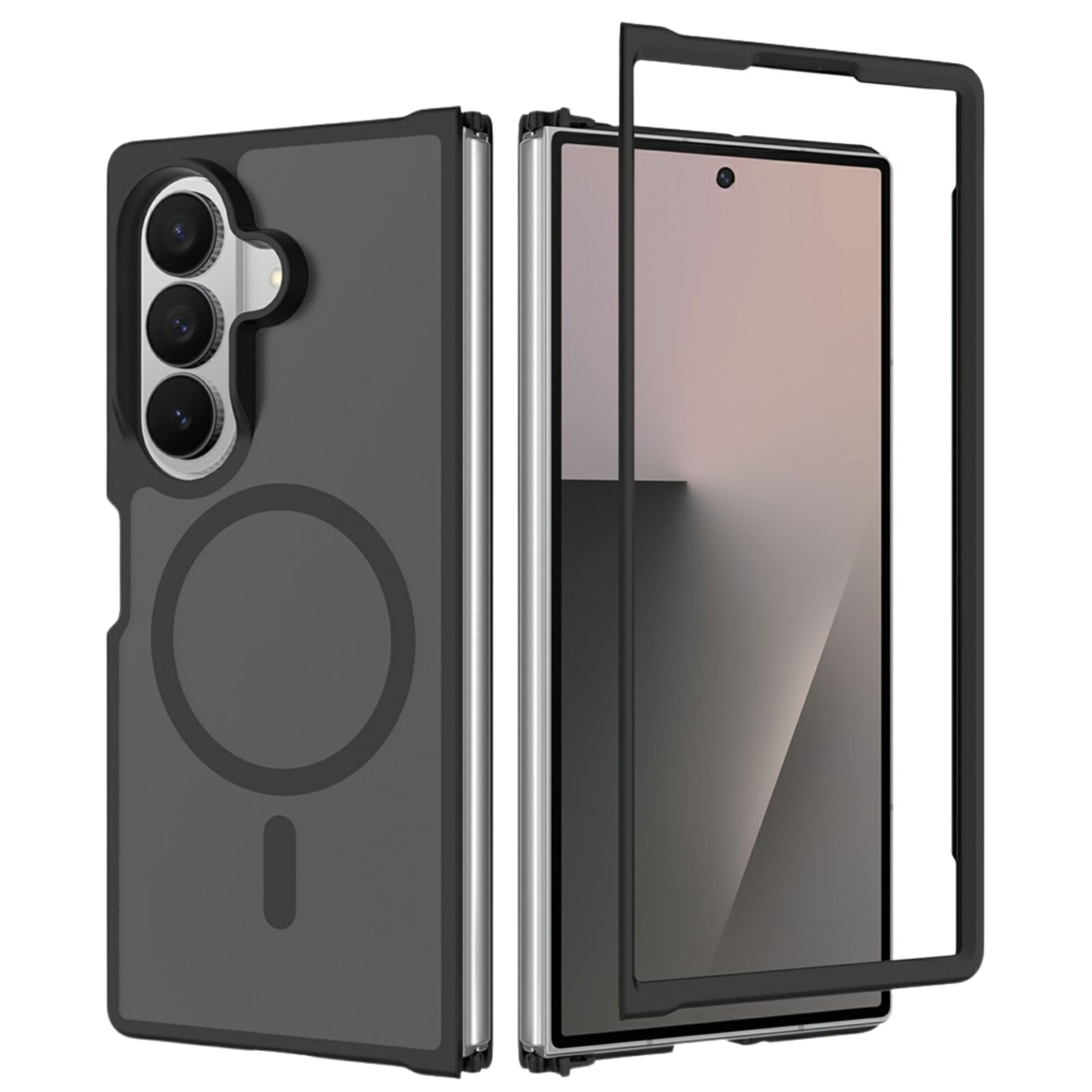 Samsung Galaxy Z Fold 8 Ultra hoesje slanke backcover met volledige MagSafe ondersteuning - Zwart