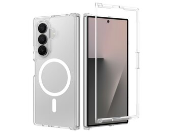 Casety Samsung Galaxy Z Fold 8 Ultra backcover hoesje met MagSafe ondersteuning - Transparant