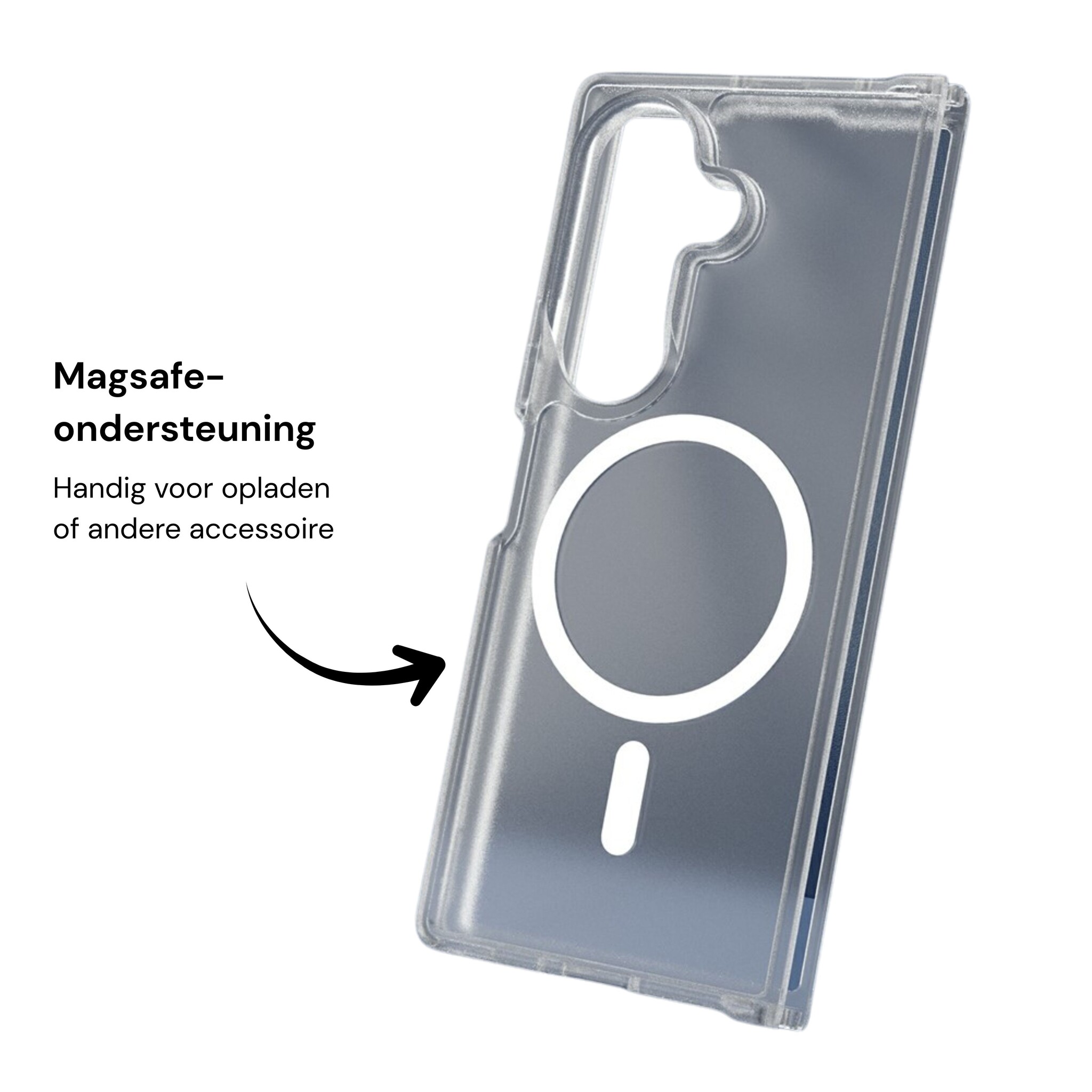 Samsung Galaxy Z Fold 8 Ultra hoesje slanke backcover met volledige MagSafe ondersteuning - Transparant