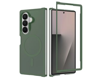 Casety Samsung Galaxy Z Fold 8 Ultra backcover hoesje met MagSafe ondersteuning - Groen