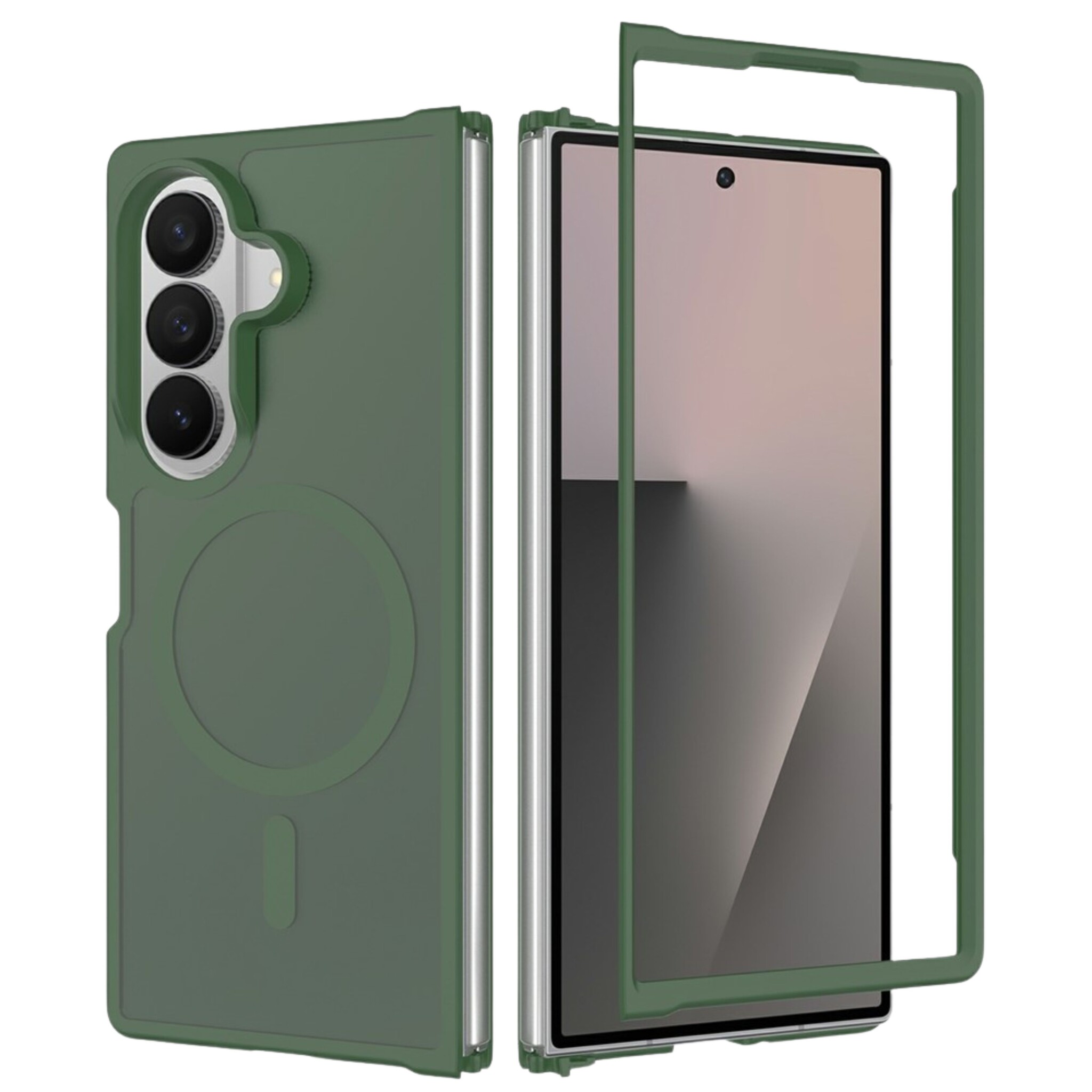 Samsung Galaxy Z Fold 8 Ultra hoesje slanke backcover met volledige MagSafe ondersteuning - Groen
