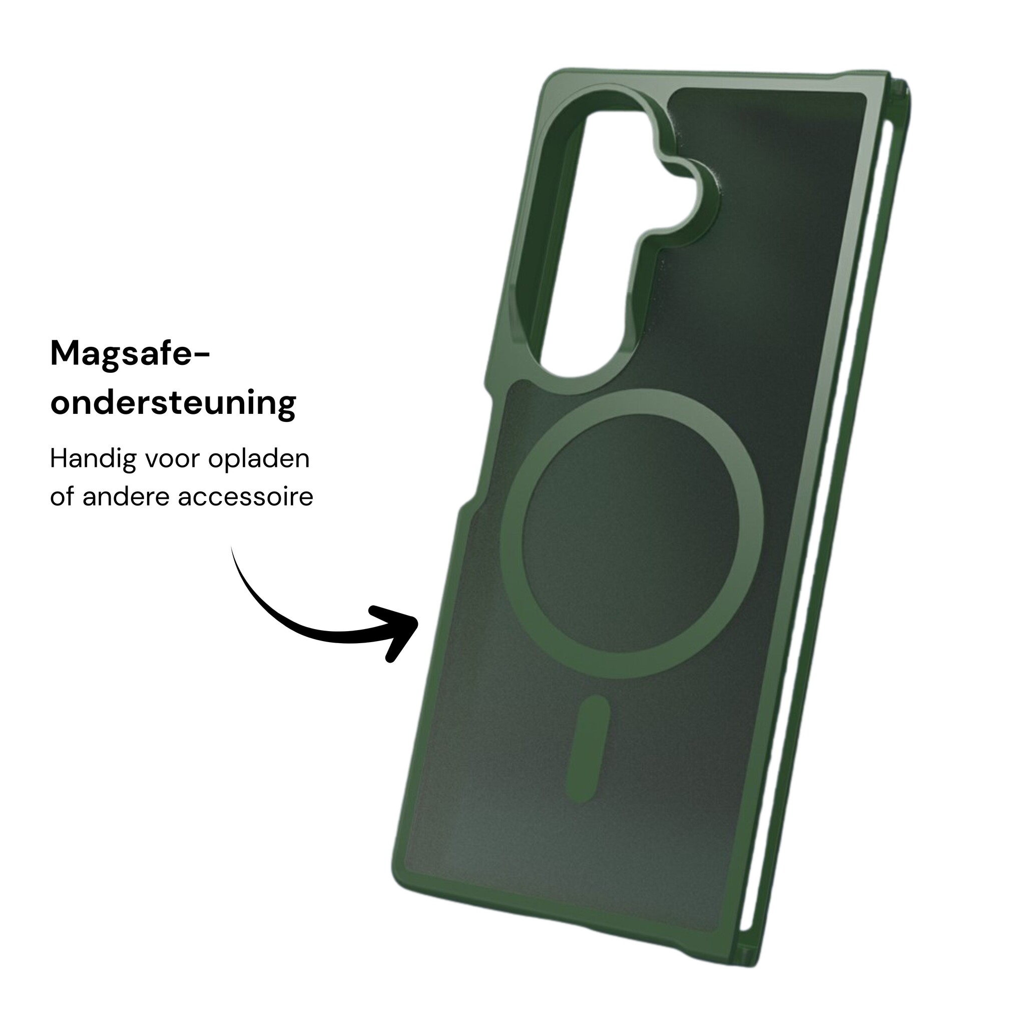Samsung Galaxy Z Fold 8 Ultra hoesje slanke backcover met volledige MagSafe ondersteuning - Groen