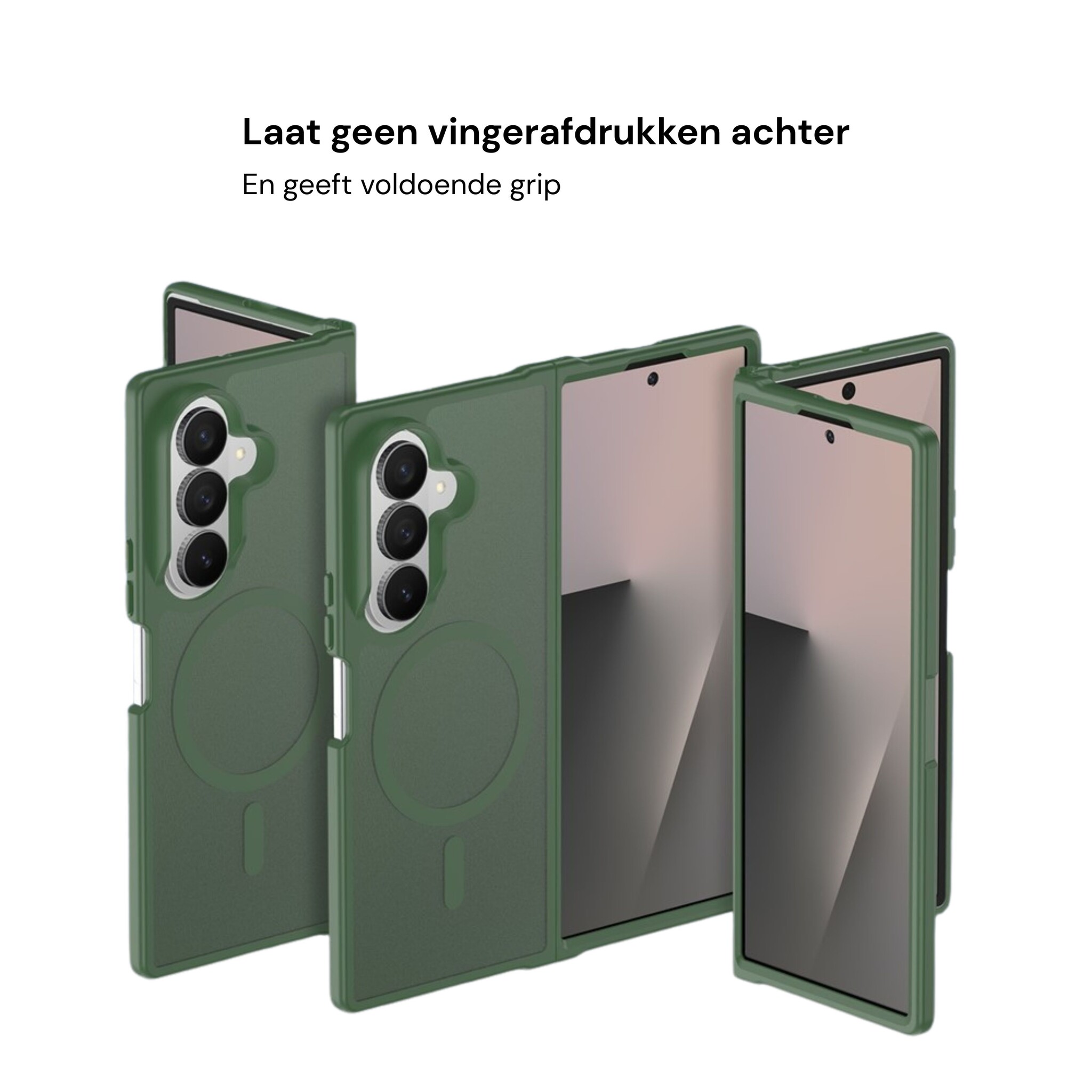 Samsung Galaxy Z Fold 8 Ultra hoesje slanke backcover met volledige MagSafe ondersteuning - Groen