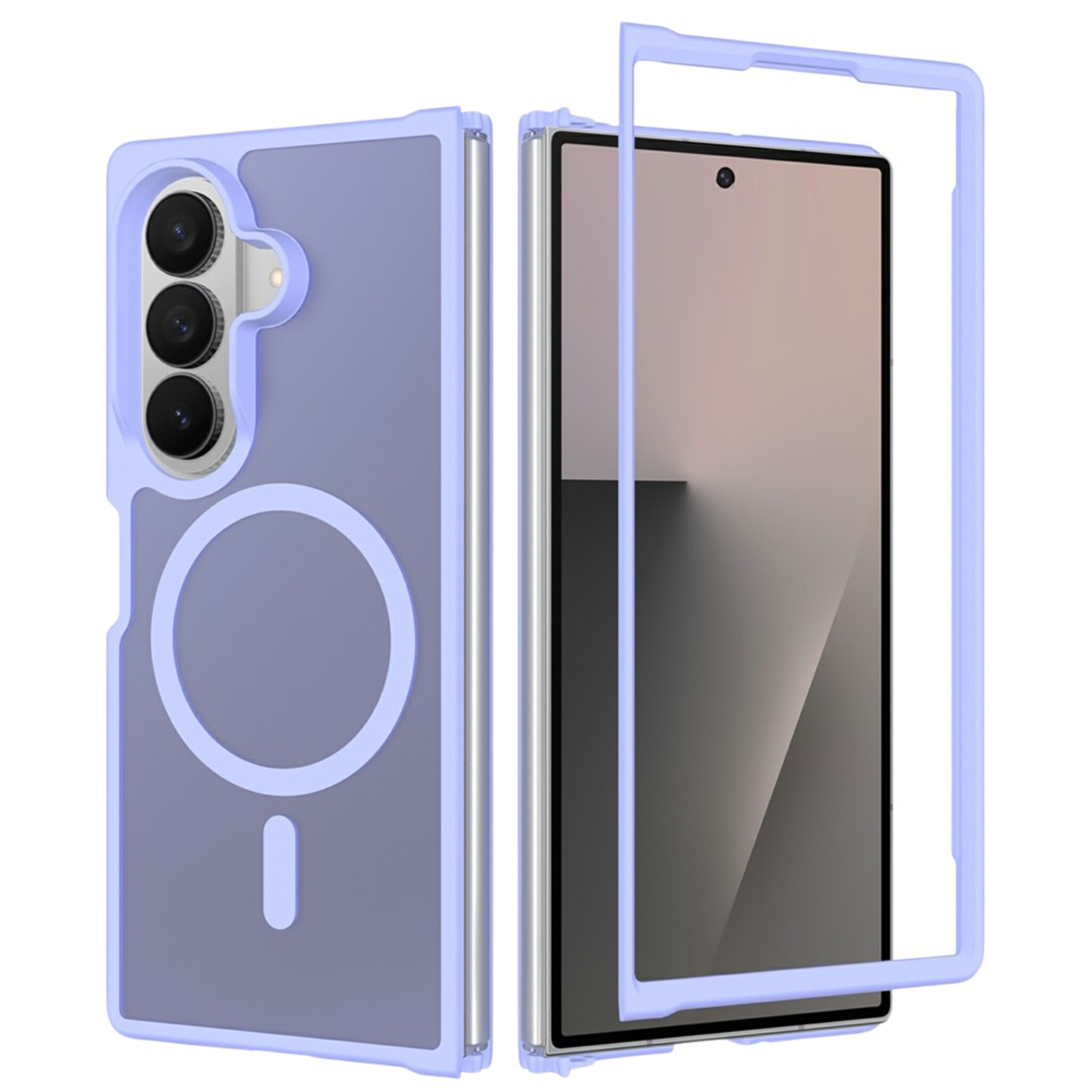 Samsung Galaxy Z Fold 8 Ultra hoesje slanke backcover met volledige MagSafe ondersteuning - Lila