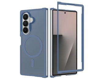 Casety Samsung Galaxy Z Fold 8 Ultra backcover hoesje met MagSafe ondersteuning - Blauw