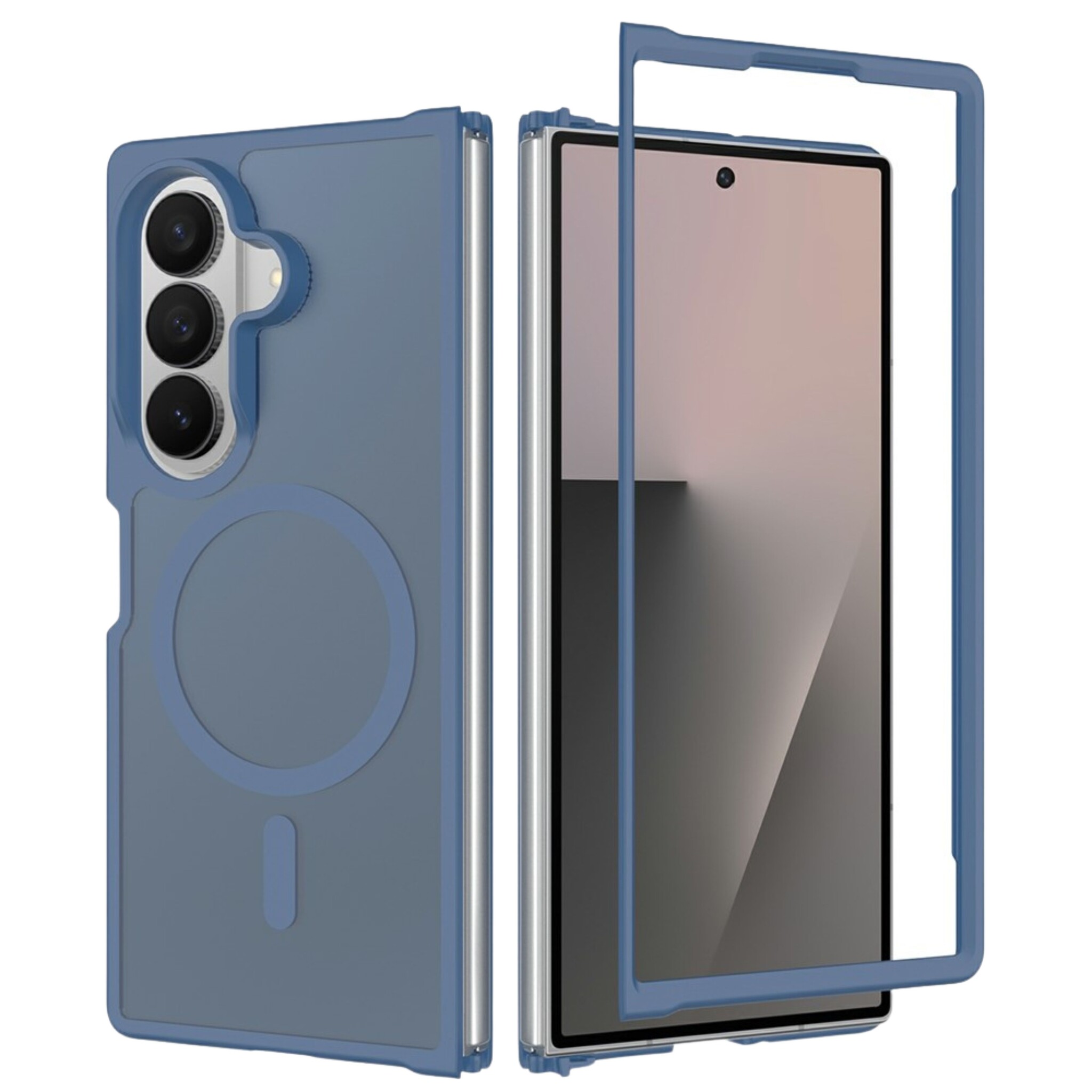 Samsung Galaxy Z Fold 8 Ultra hoesje slanke backcover met volledige MagSafe ondersteuning - Blauw