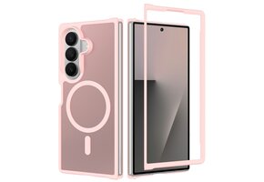 Casety Samsung Galaxy Z Fold 8 Ultra backcover hoesje met MagSafe ondersteuning - Lichtroze