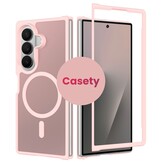 Samsung Galaxy Z Fold 8 Ultra hoesje slanke backcover met volledige MagSafe ondersteuning - Lichtroze
