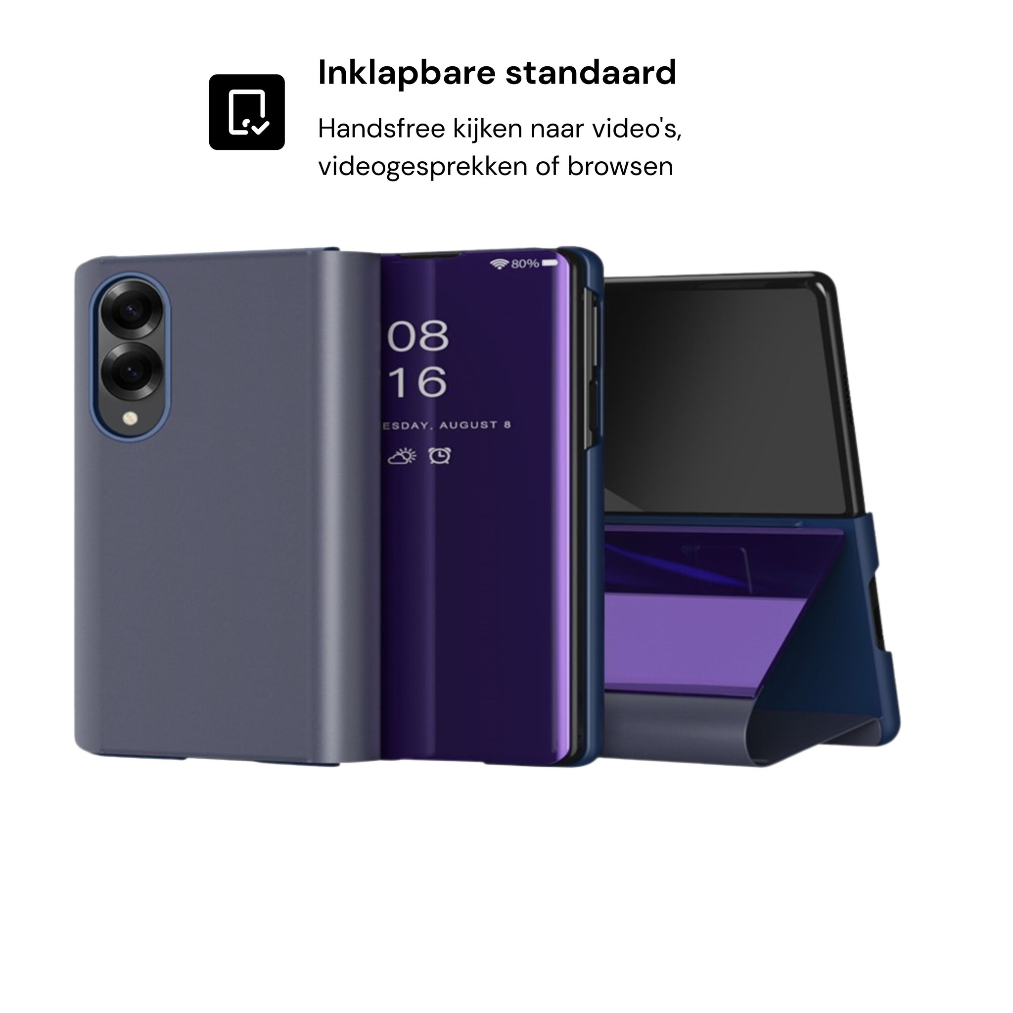 Samsung Galaxy Z Fold 8 Window view cover hoes - Paars