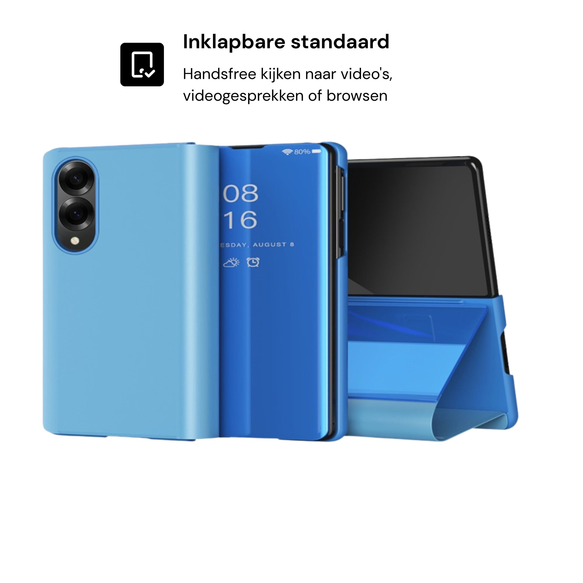 Samsung Galaxy Z Fold 8 Window view cover hoes - Lichtblauw