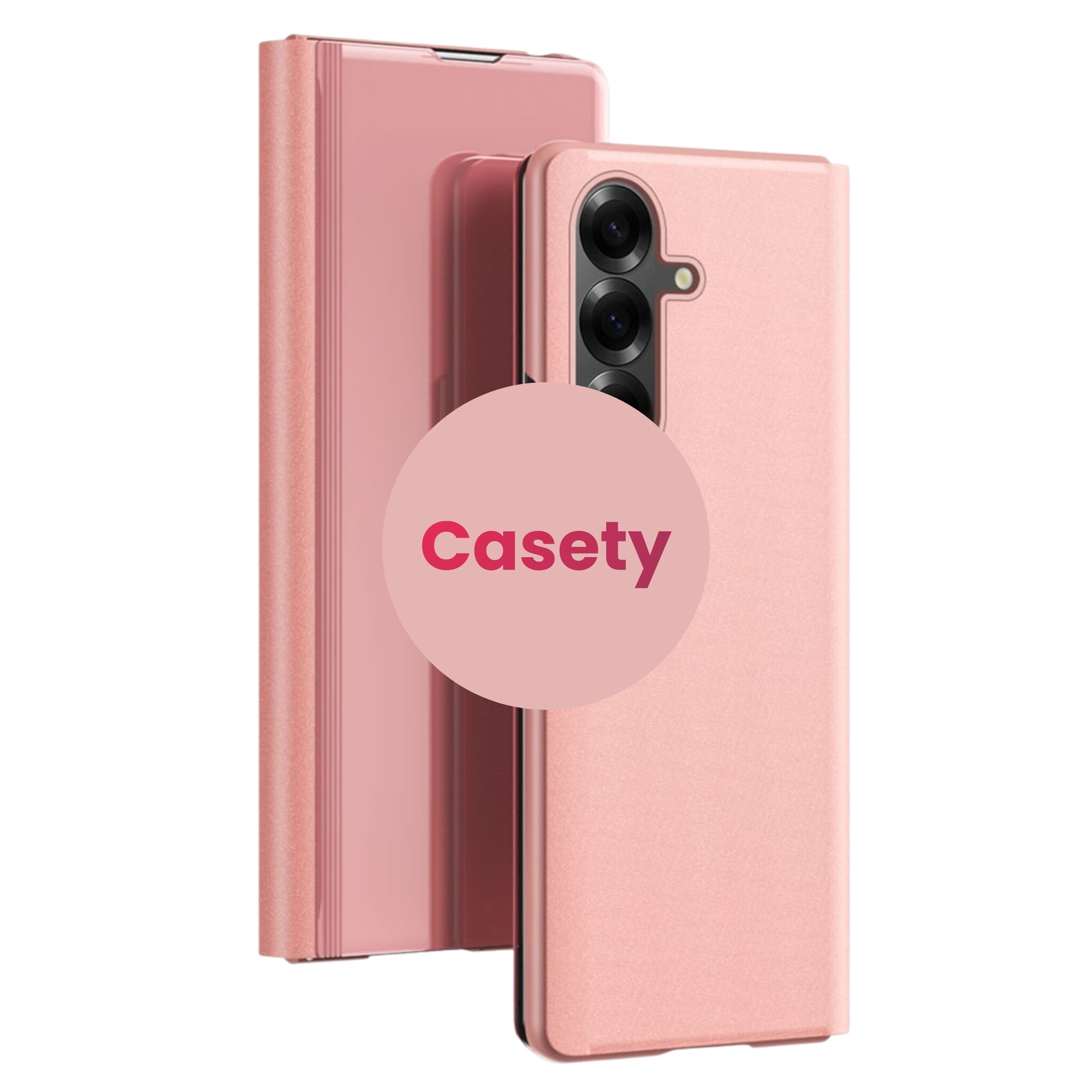 Samsung Galaxy Z Fold 8 Ultra Window view cover hoes - Rose Goud