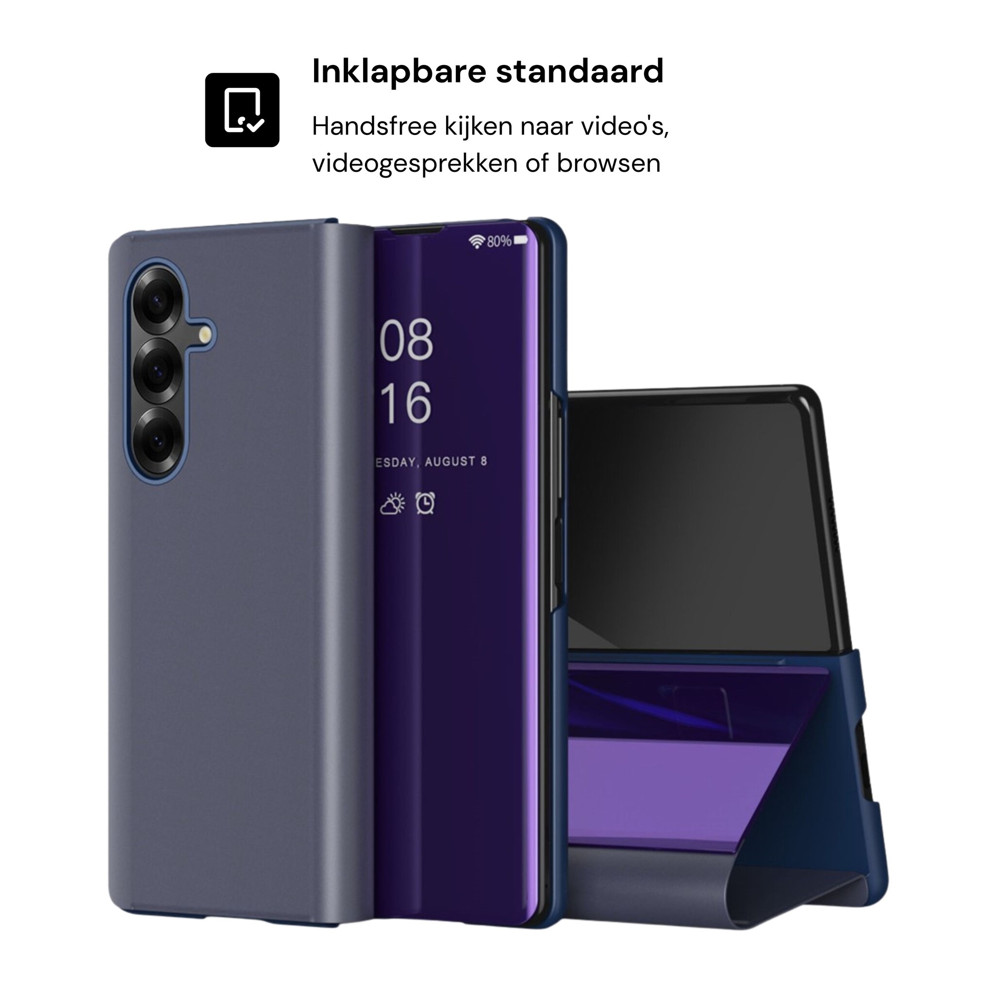 Samsung Galaxy Z Fold 8 Ultra Window view cover hoes - Paars