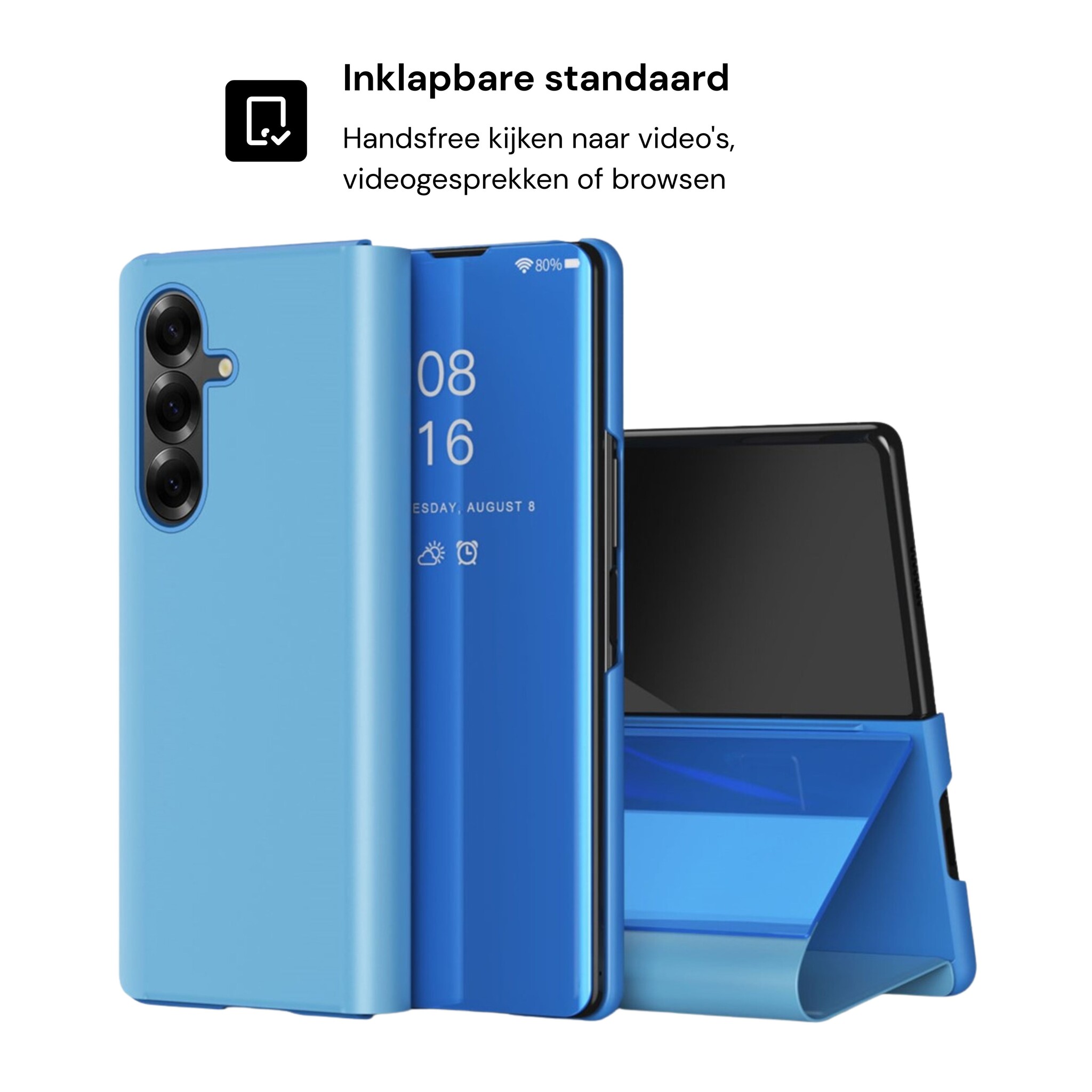 Samsung Galaxy Z Fold 8 Ultra Window view cover hoes - Lichtblauw