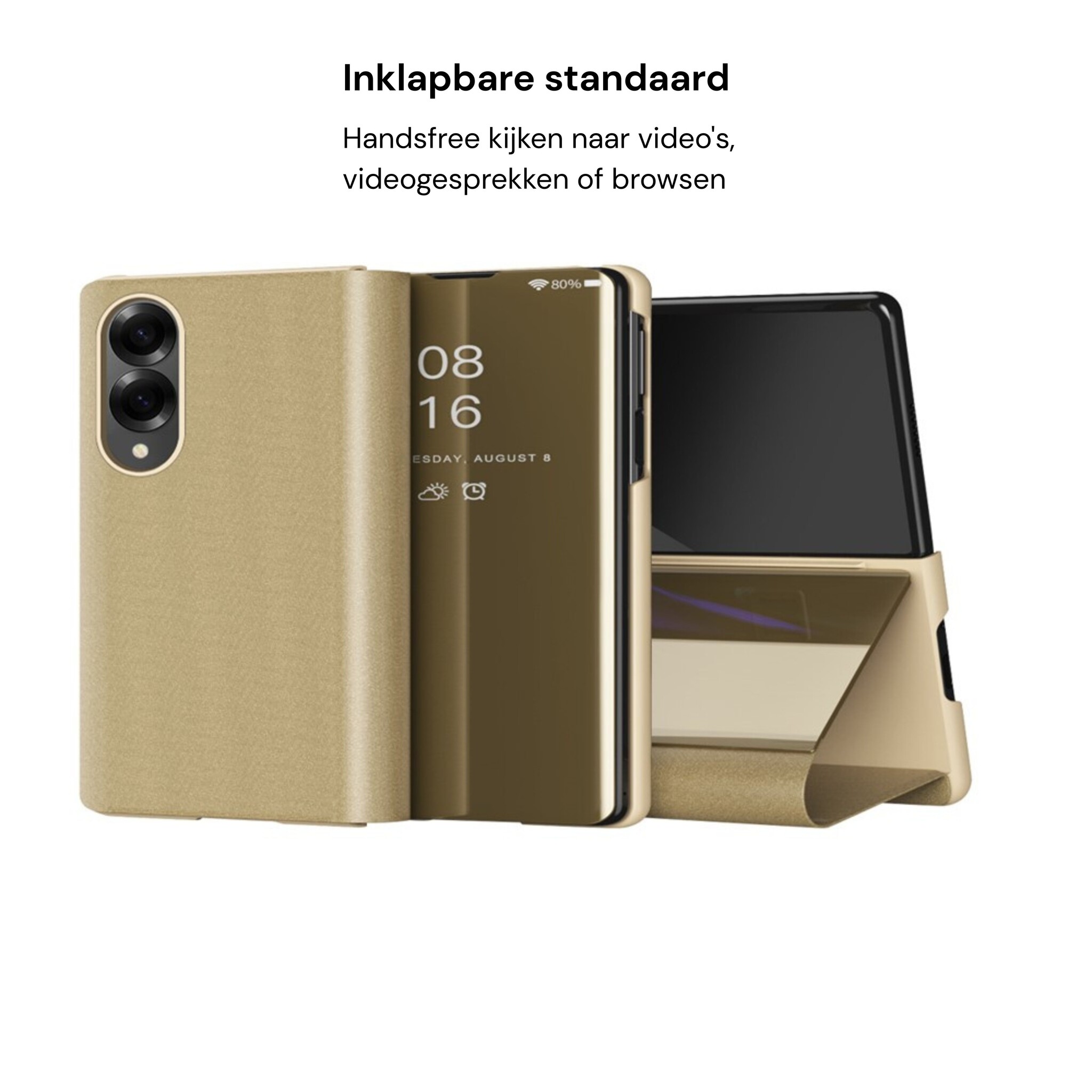 Samsung Galaxy Z Fold 8 Window view cover hoes - Goud