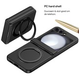 Samsung Galaxy Z Flip 8 hoesje backcover met MagSafe-ring en standfunctie - Zwart