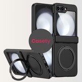 Samsung Galaxy Z Flip 8 hoesje backcover met MagSafe-ring en standfunctie - Zwart