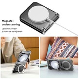 Samsung Galaxy Z Flip 8 hoesje backcover met MagSafe-ring en standfunctie - Transparant