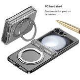 Samsung Galaxy Z Flip 8 hoesje backcover met MagSafe-ring en standfunctie - Transparant