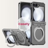 Samsung Galaxy Z Flip 8 hoesje backcover met MagSafe-ring en standfunctie - Transparant