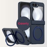 Samsung Galaxy Z Flip 8 hoesje backcover met MagSafe-ring en standfunctie - Donkerblauw