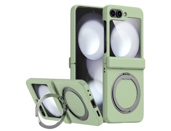 Casety Samsung Galaxy Z Flip 8 backcover hoesje met MagSafe-ring - Groen