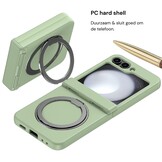 Samsung Galaxy Z Flip 8 hoesje backcover met MagSafe-ring en standfunctie - Groen