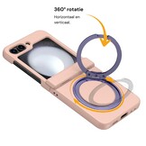 Samsung Galaxy Z Flip 8 hoesje backcover met MagSafe-ring en standfunctie - Lichtroze