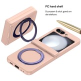 Samsung Galaxy Z Flip 8 hoesje backcover met MagSafe-ring en standfunctie - Lichtroze