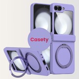 Samsung Galaxy Z Flip 8 hoesje backcover met MagSafe-ring en standfunctie - Lila