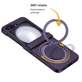 Samsung Galaxy Z Flip 8 hoesje backcover met MagSafe-ring en standfunctie - Paars