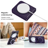 Samsung Galaxy Z Flip 8 hoesje backcover met MagSafe-ring en standfunctie - Paars