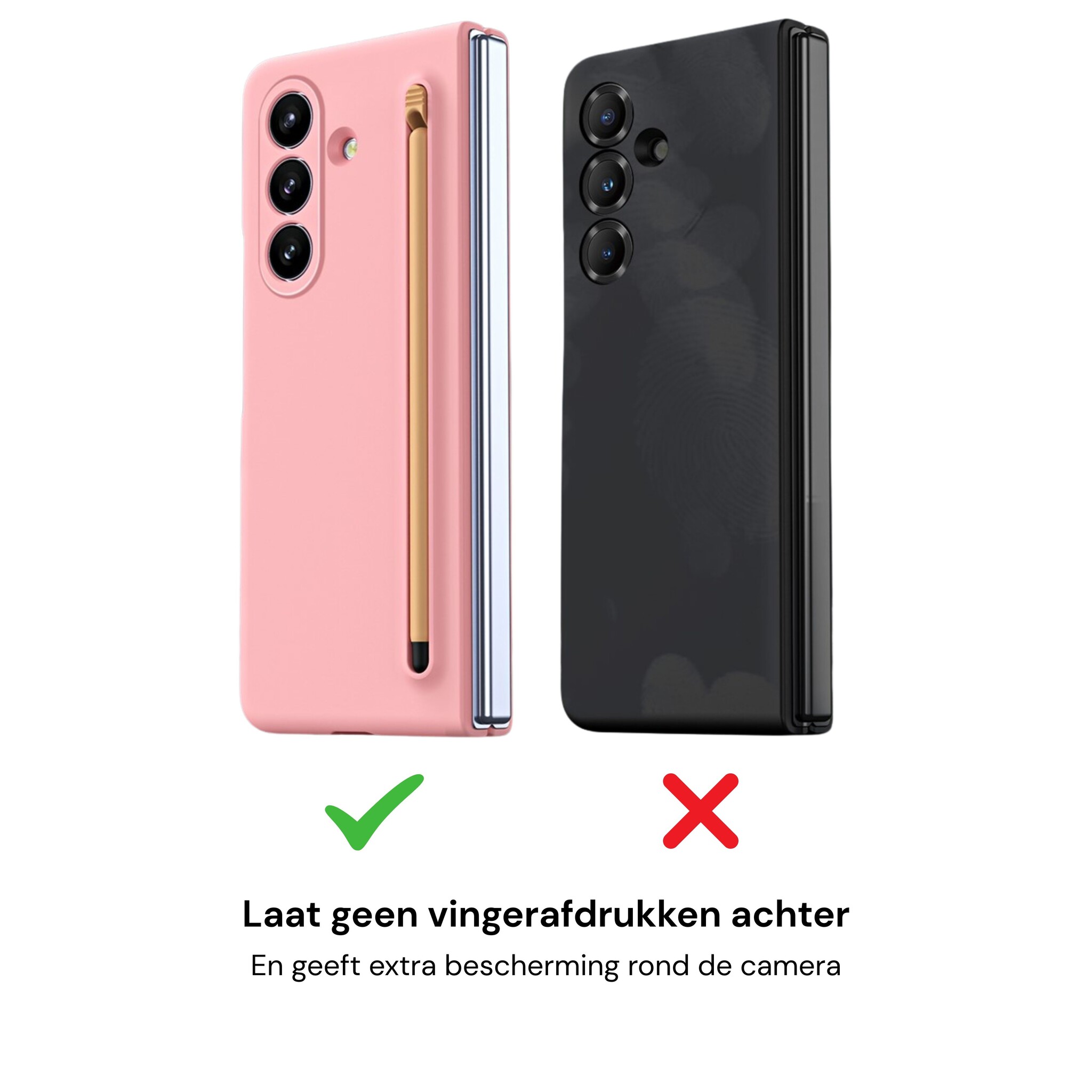 Samsung Galaxy Z Fold 8 Ultra Backcover hoes – Inclusief Styluspen & Screenprotector - Roze