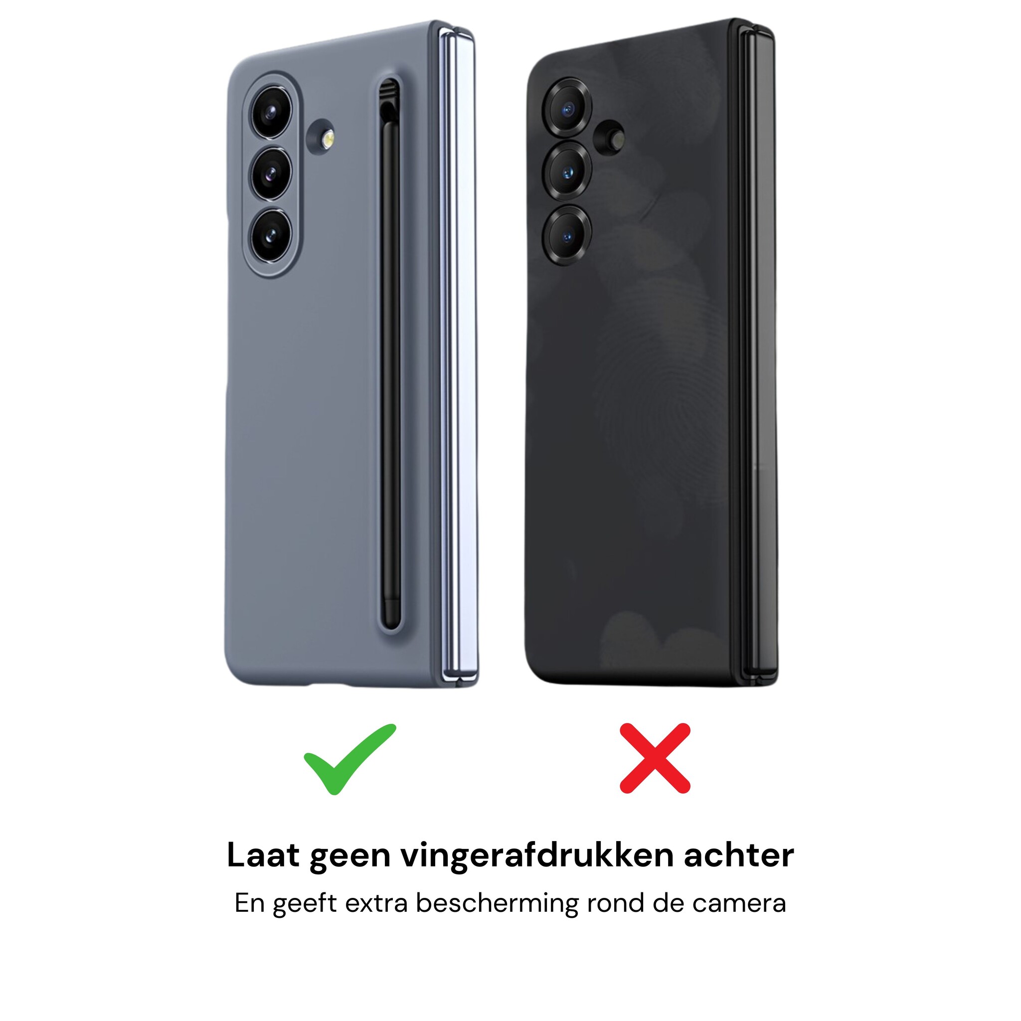 Samsung Galaxy Z Fold 8 Ultra Backcover hoes – Inclusief Styluspen & Screenprotector - Antraciet
