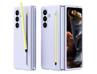 Casety Samsung Galaxy Z Fold 8 Ultra backcover hoes met Stylus & screenprotector - Lila
