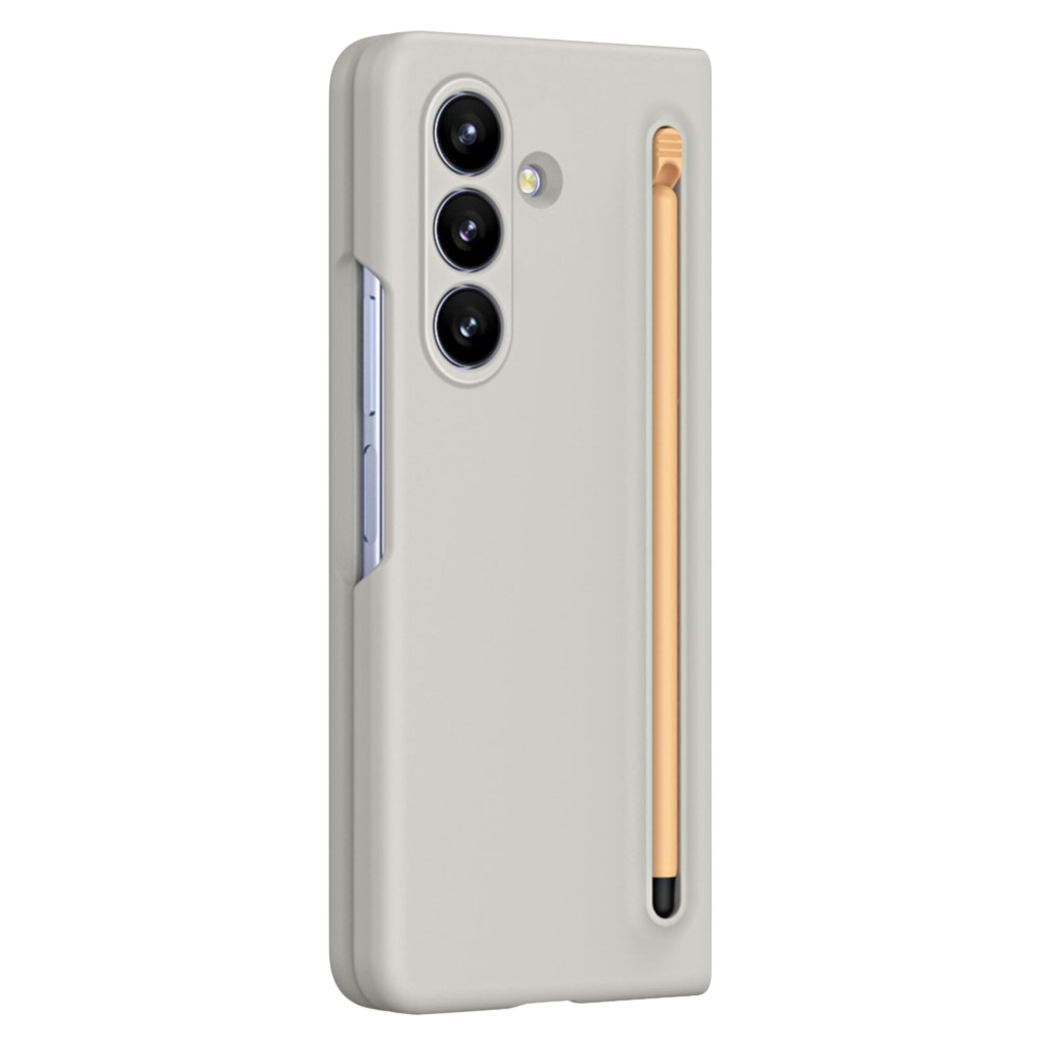 Samsung Galaxy Z Fold 8 Ultra Backcover hoes – Inclusief Styluspen & Screenprotector - Lichtgrijs