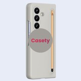 Samsung Galaxy Z Fold 8 Ultra Backcover hoes – Inclusief Styluspen & Screenprotector - Lichtgrijs