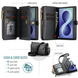 Samsung Galaxy Z Fold 8 hoesje portemonnee tasje - Zwart