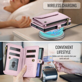 Samsung Galaxy Z Fold 8 hoesje portemonnee tasje - Lichtroze