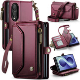 Samsung Galaxy Z Fold 8 hoesje portemonnee tasje - Rood