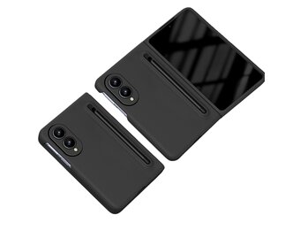 Casety Samsung Galaxy Z Fold 8 backcover hoes met Stylus & screenprotector - Zwart