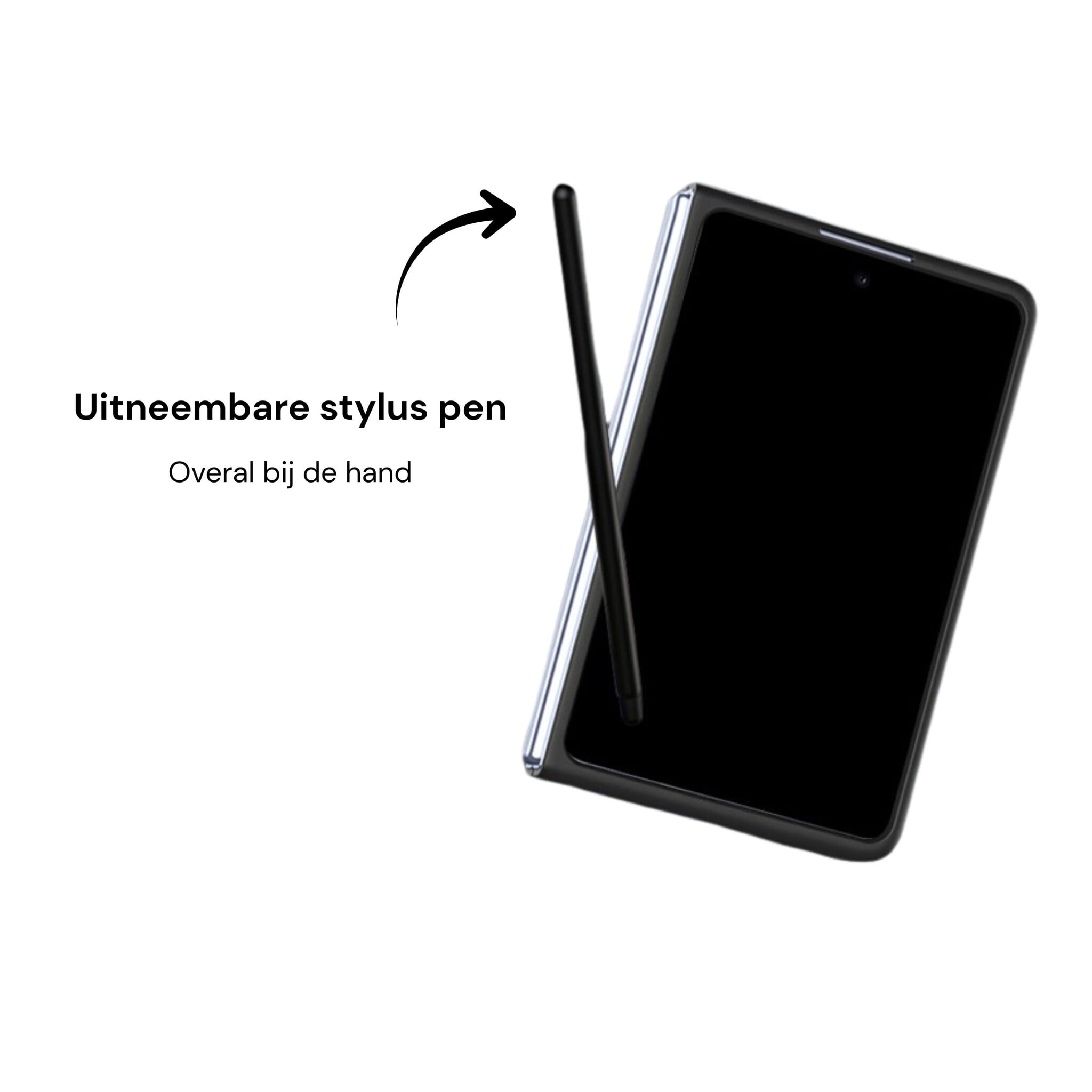 Samsung Galaxy Z Fold 8 Backcover hoes – Inclusief Styluspen & Screenprotector - Zwart