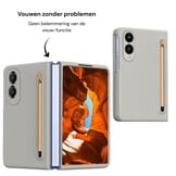 Samsung Galaxy Z Fold 8 Backcover hoes – Inclusief Styluspen & Screenprotector - Lichtgrijs