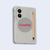 Samsung Galaxy Z Fold 8 Backcover hoes – Inclusief Styluspen & Screenprotector - Lichtgrijs